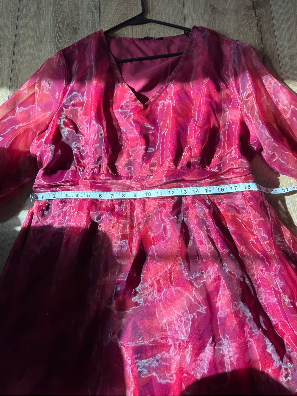 BloomChic vibrant pink and red patterned dress size 18-20 - Picture 6 of 8